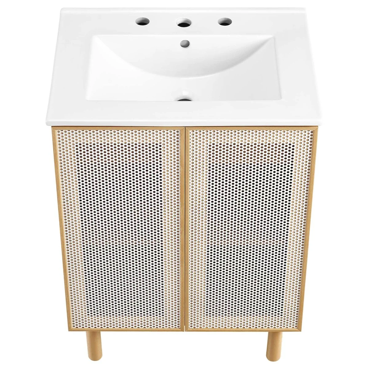 Perforated Metal Bathroom Vanity - Modern Industrial Design for Wall-Mount or Freestanding - Image 19