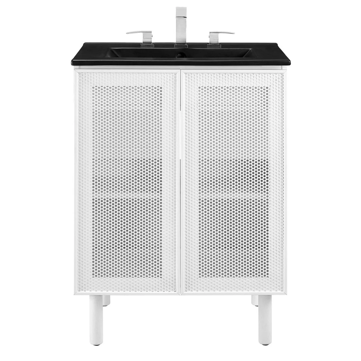 Perforated Metal Bathroom Vanity - Modern Industrial Design for Wall-Mount or Freestanding - Image 7