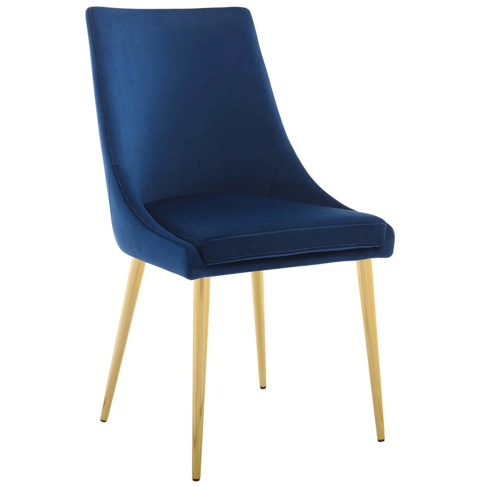 Performance Velvet Accent Dining Chair with Gold Legs - Image 19