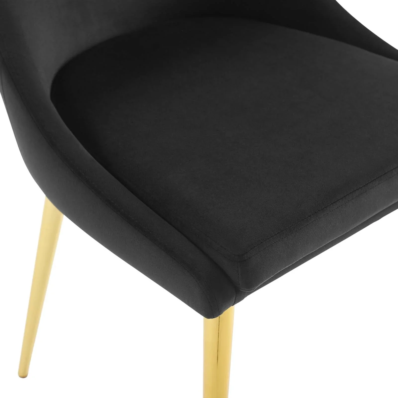 Performance Velvet Accent Dining Chair with Gold Legs - Image 5