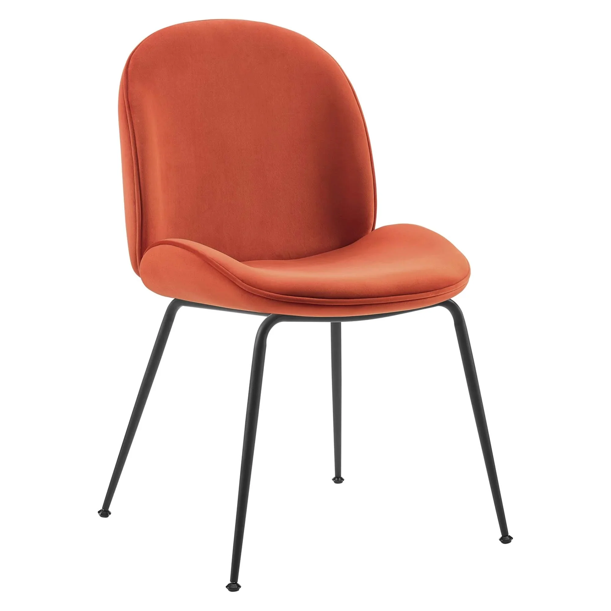Performance Velvet Dining Side Chair Set with Black Steel Legs – Set of 2 - Image 10