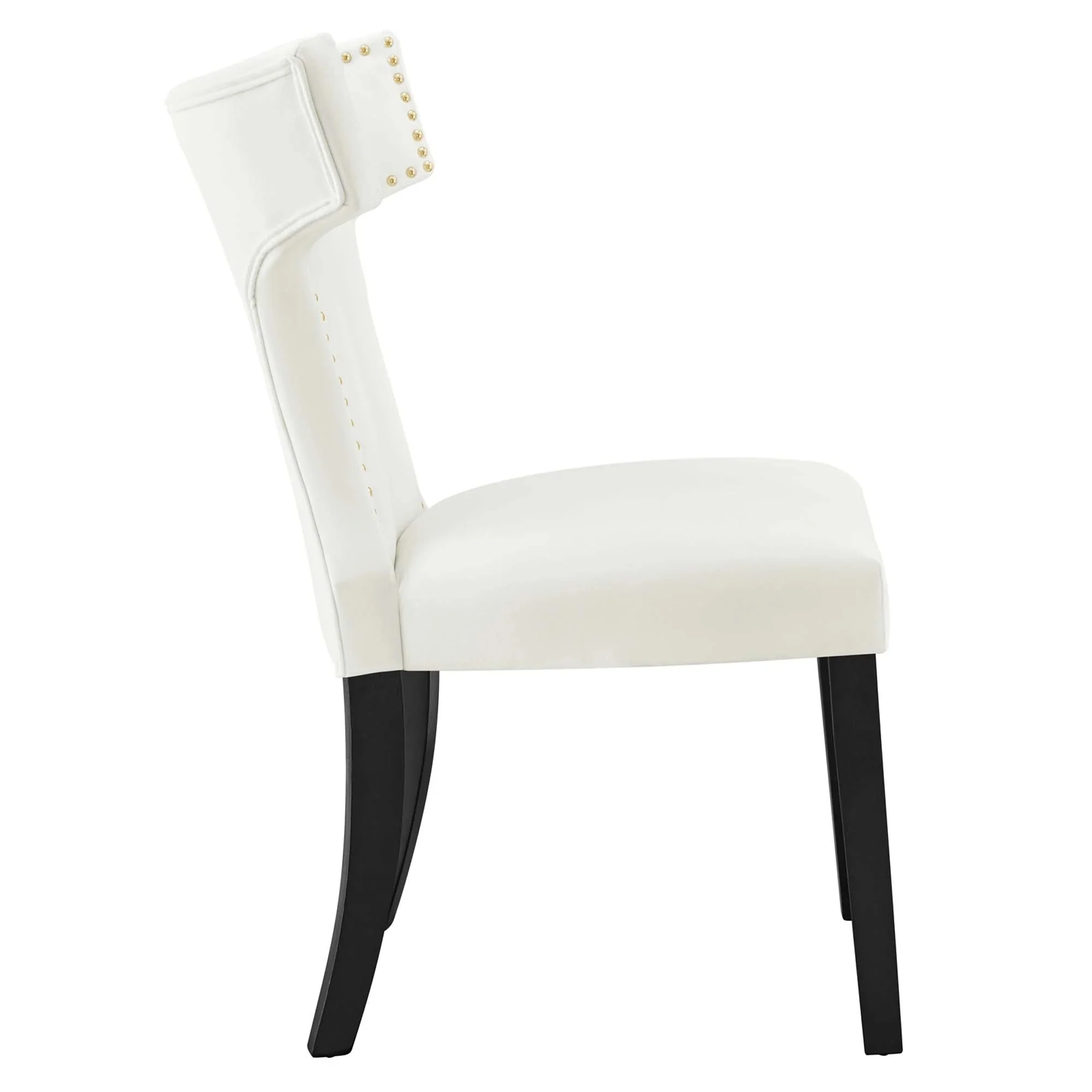 Performance Velvet Dining Side Chair Set with Nailhead Trim – Set of 2 - Image 16