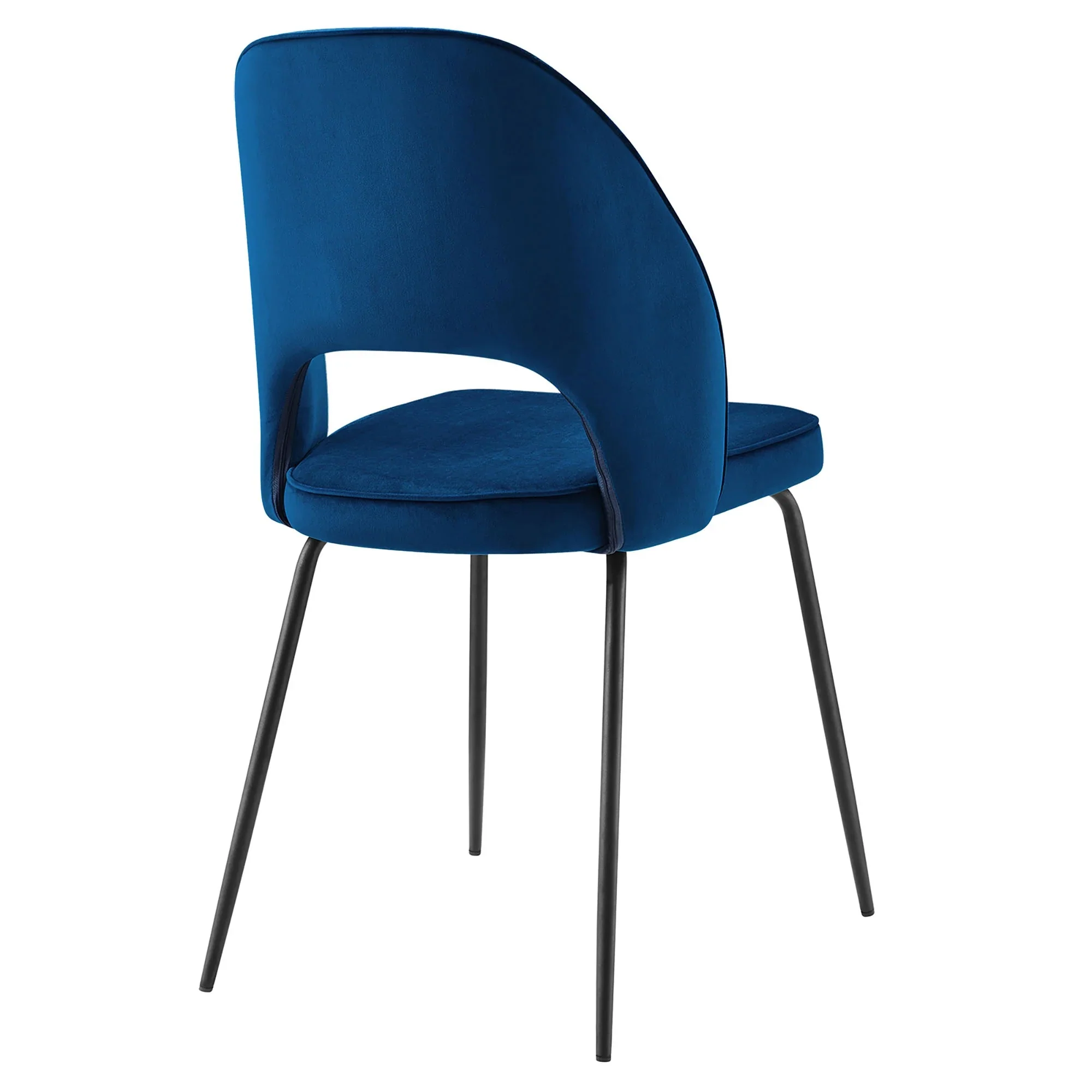 Performance Velvet Dining Side Chair Set with Open Back – Set of 2 - Image 5