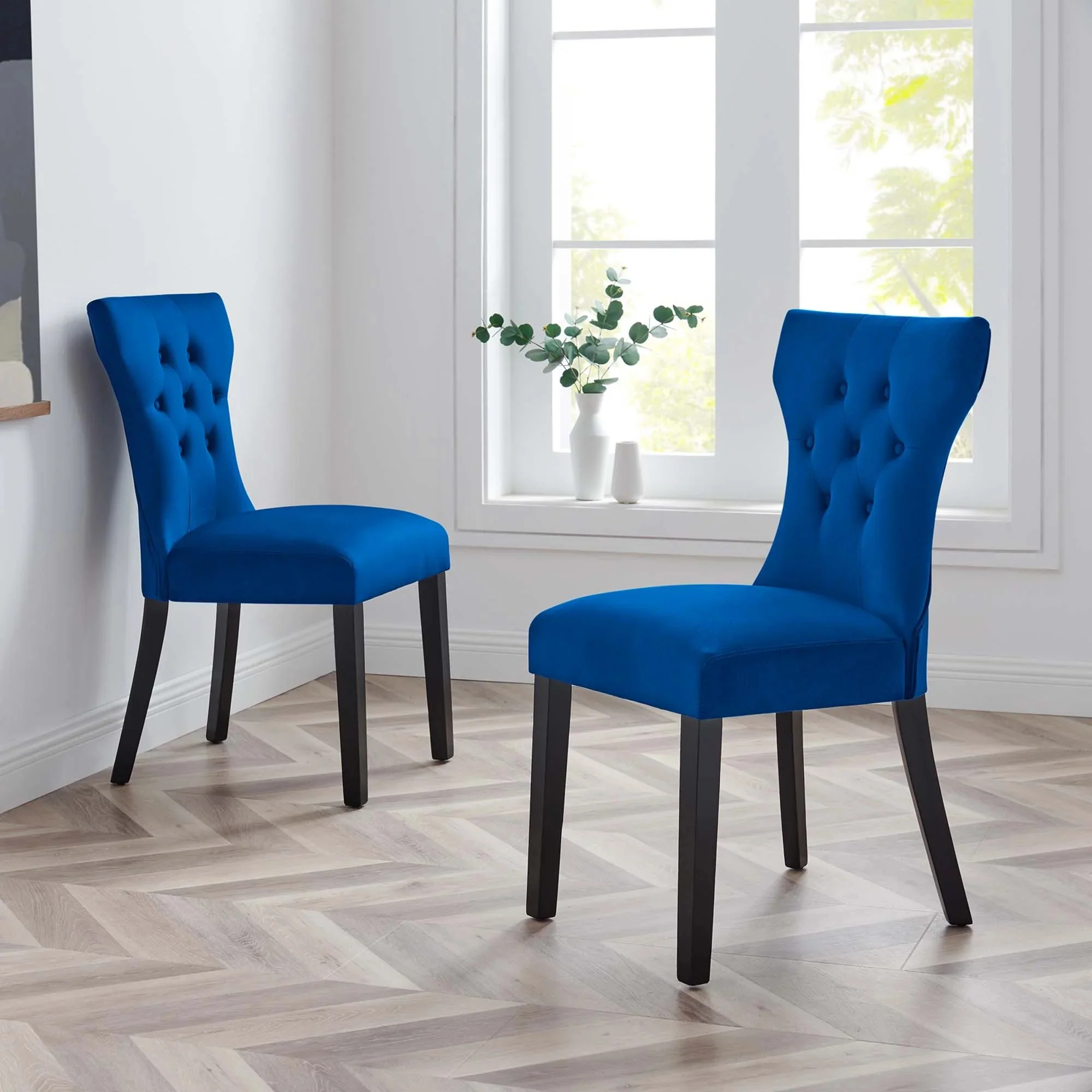 Performance Velvet Dining Side Chairs Set of 2 - Image 38