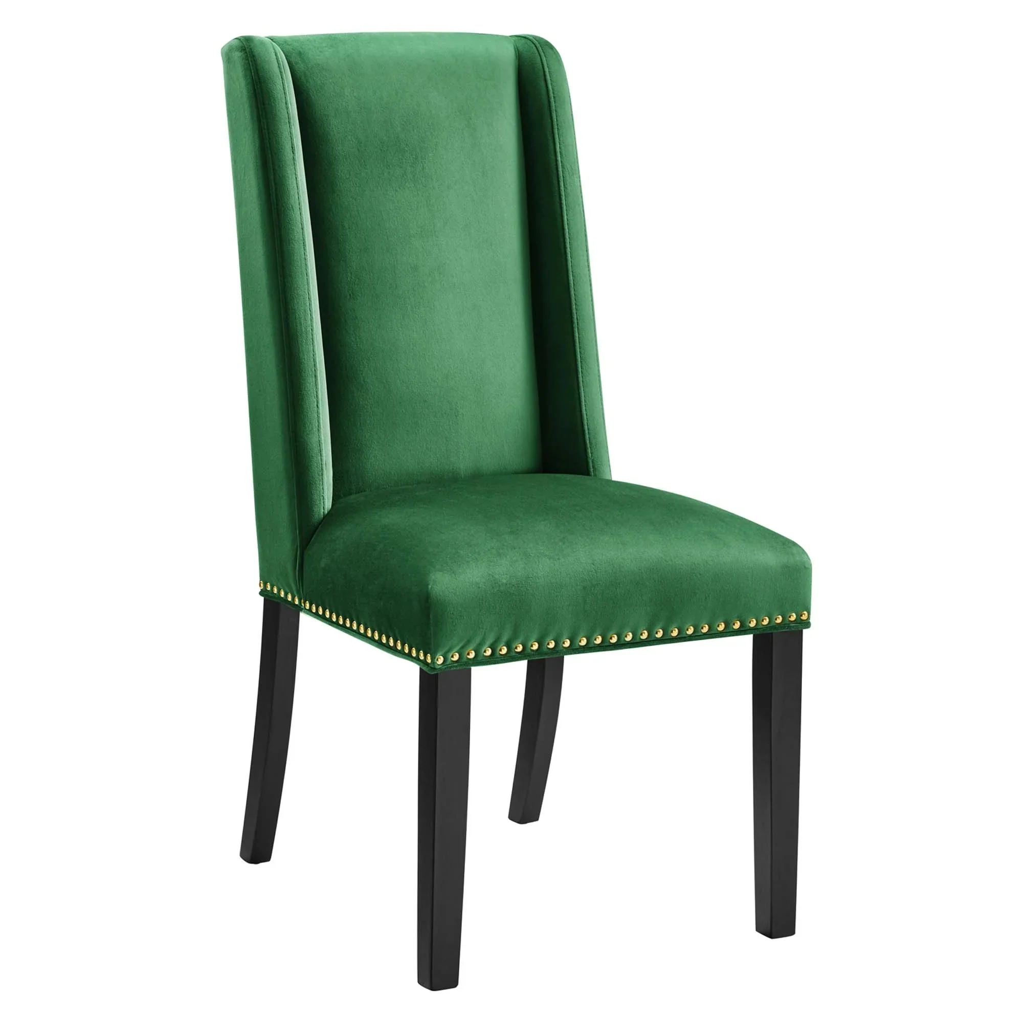 Performance Velvet Dining Side Chairs Set of 2 with Nailhead Trim - Image 3