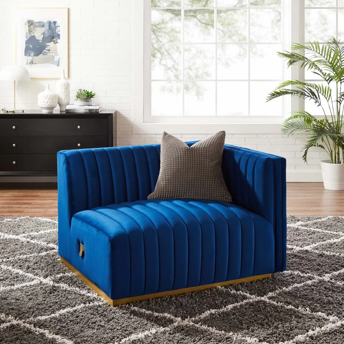 Performance Velvet Right-Arm Sectional Chair 41.5 Inch - Image 24