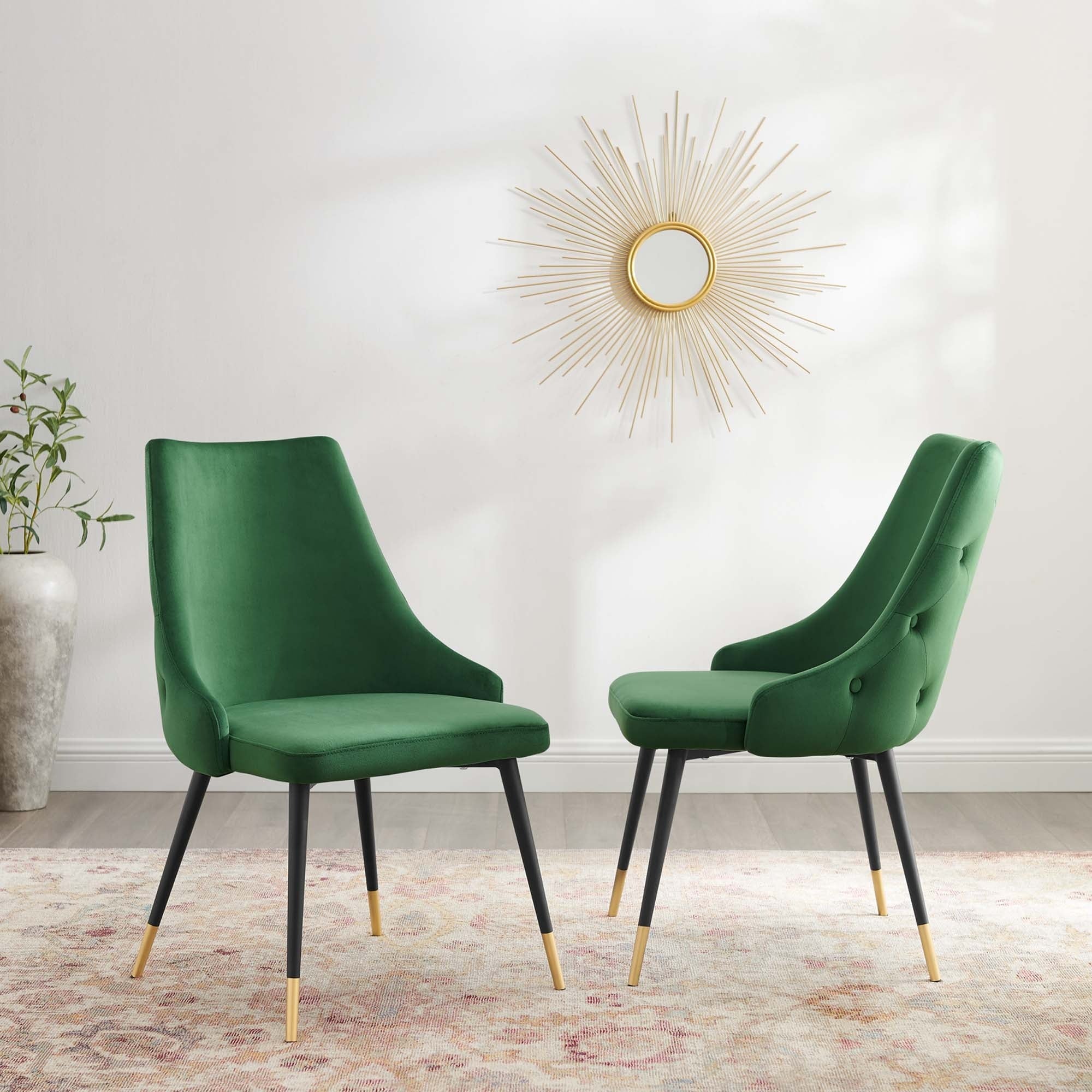 Performance Velvet Tufted Dining Side Chairs Set of 2 - Image 9