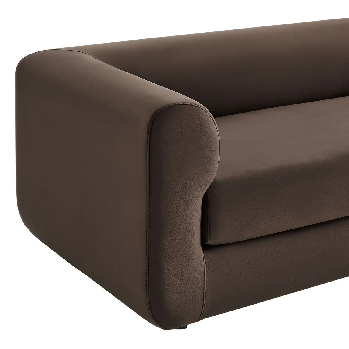 Performance Velvet Tuxedo Sofa with Rolled Arms - Image 17