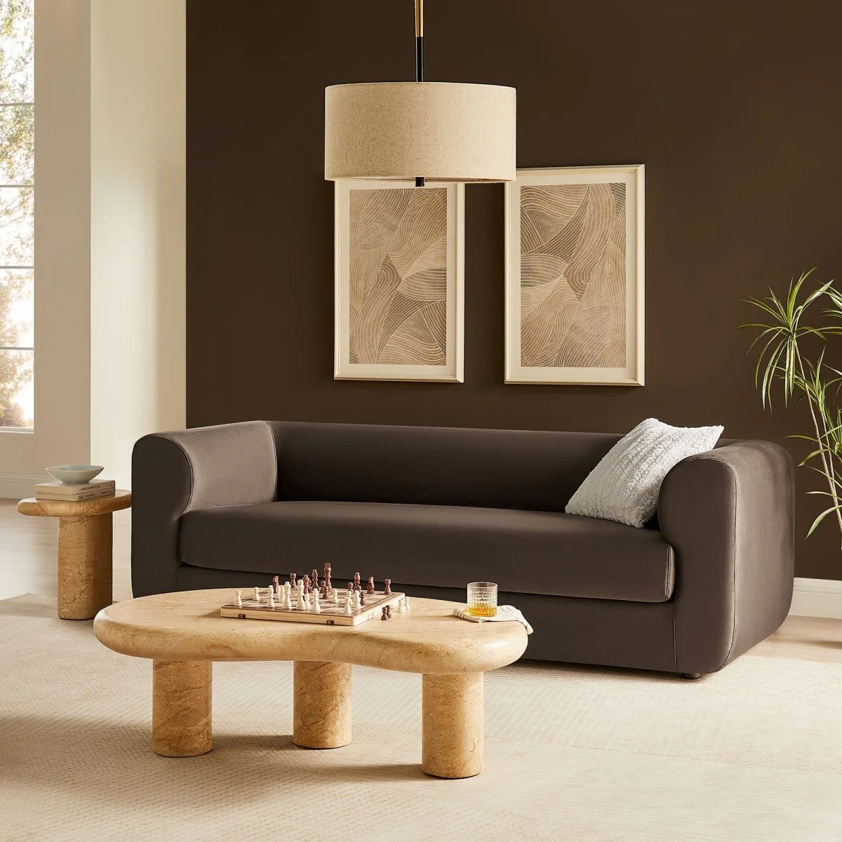 Performance Velvet Tuxedo Sofa with Rolled Arms - Image 18