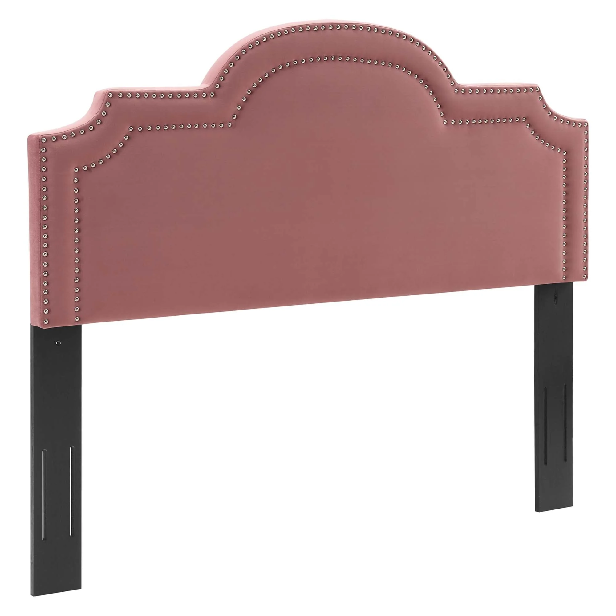 Performance Velvet Upholstered Headboard with Nailhead Trim - Image 11