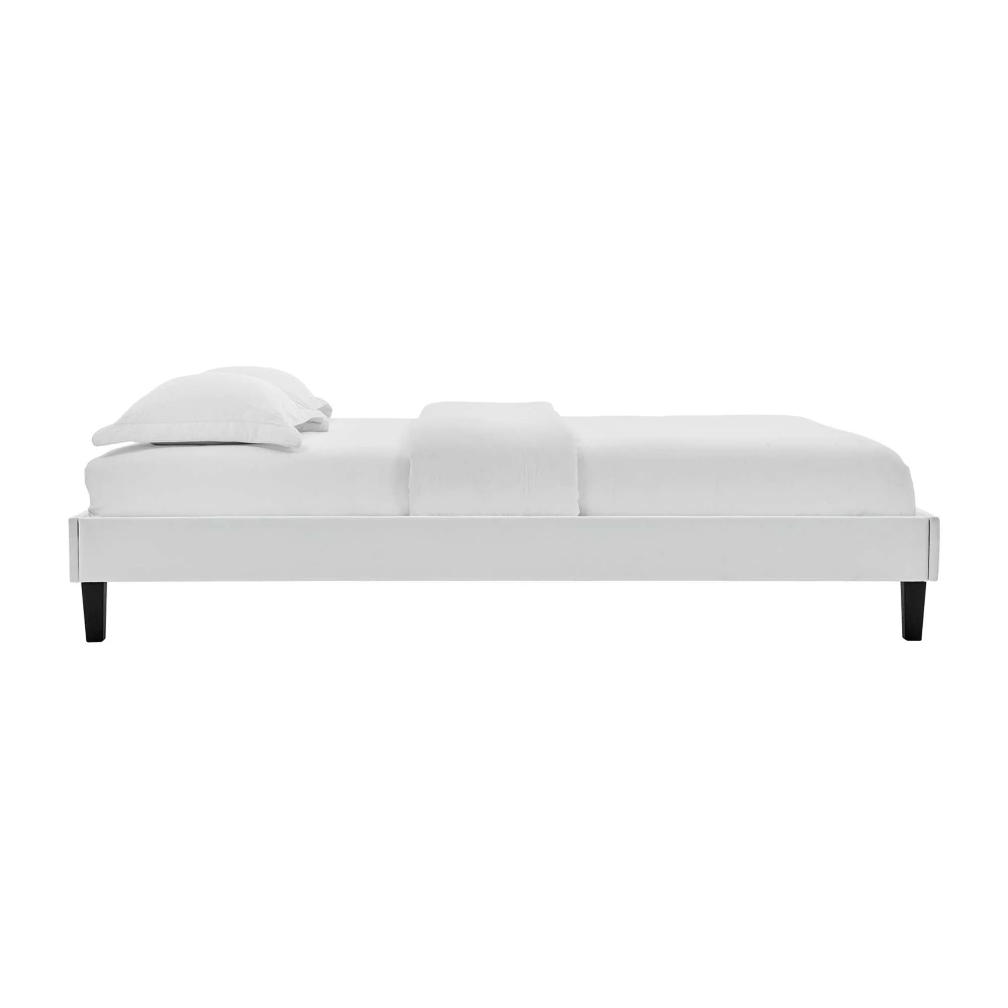 Performance Velvet Upholstered Platform Bed Frame - Image 78
