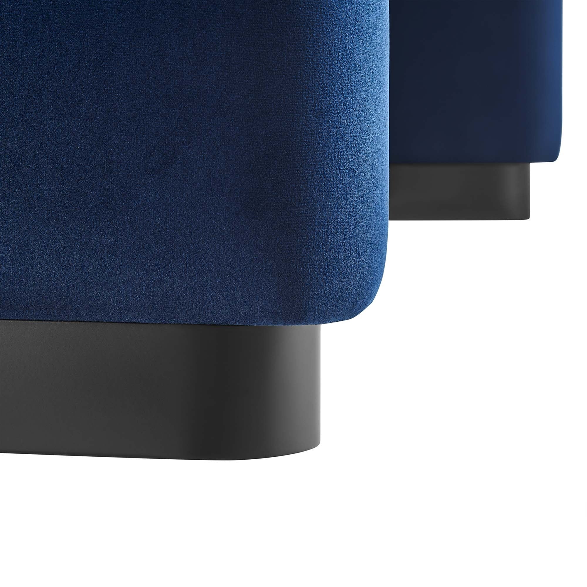 Performance Velvet Waterfall Ottoman with Metal Base – 42 Inch - Image 60