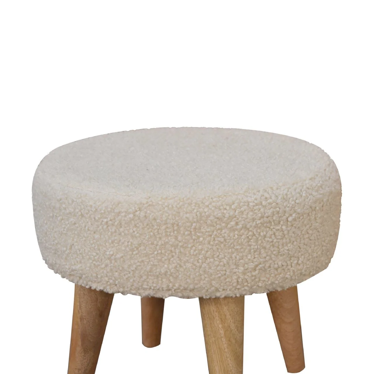 Petite Footstool - Cream / Brown - Image 7
