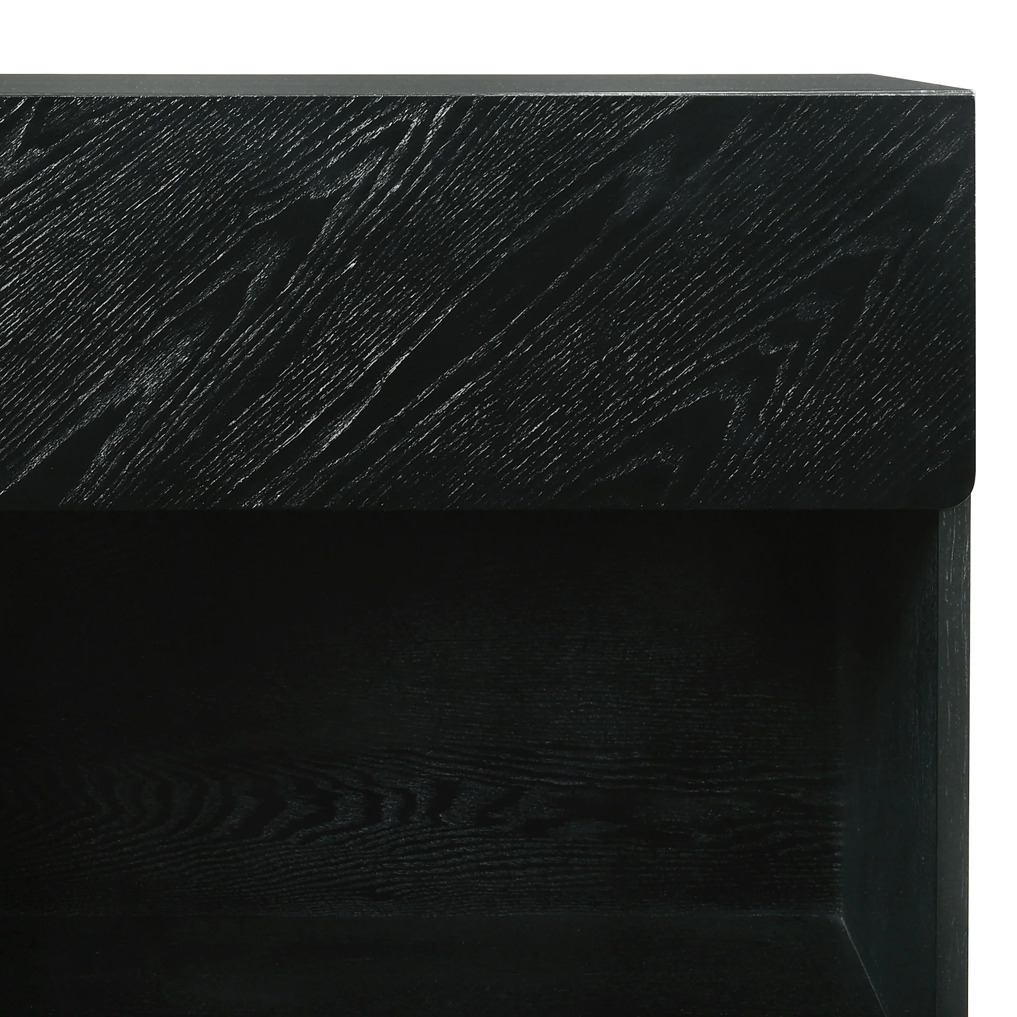 Petra - 1 Drawer Wood Nightstand - Black - Image 5