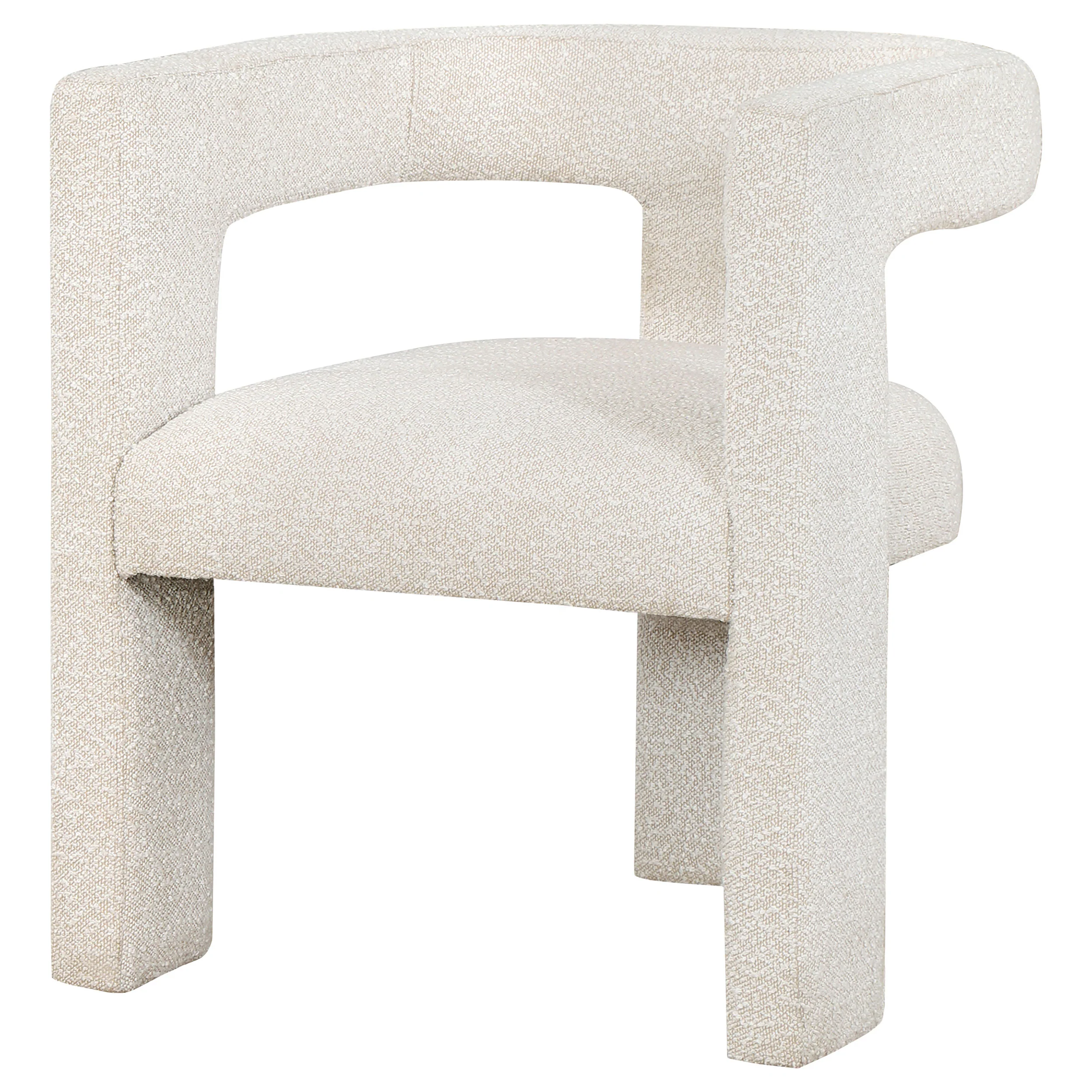 Petra Boucle Upholstered Accent Side Chair White - Image 3