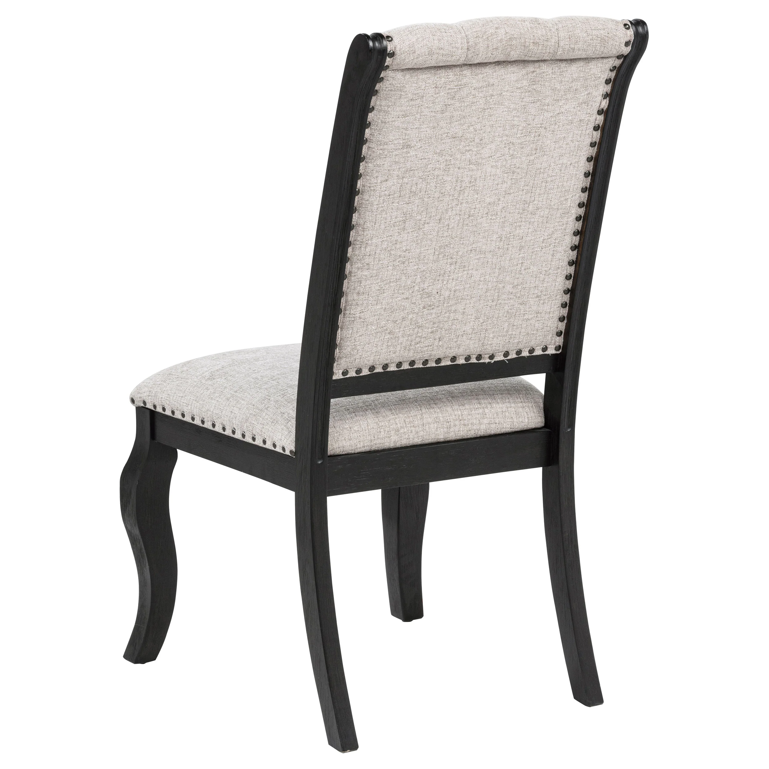 Phelps 9-Piece Dining Set, Distressed Noir with Tan Upholstery - Image 7