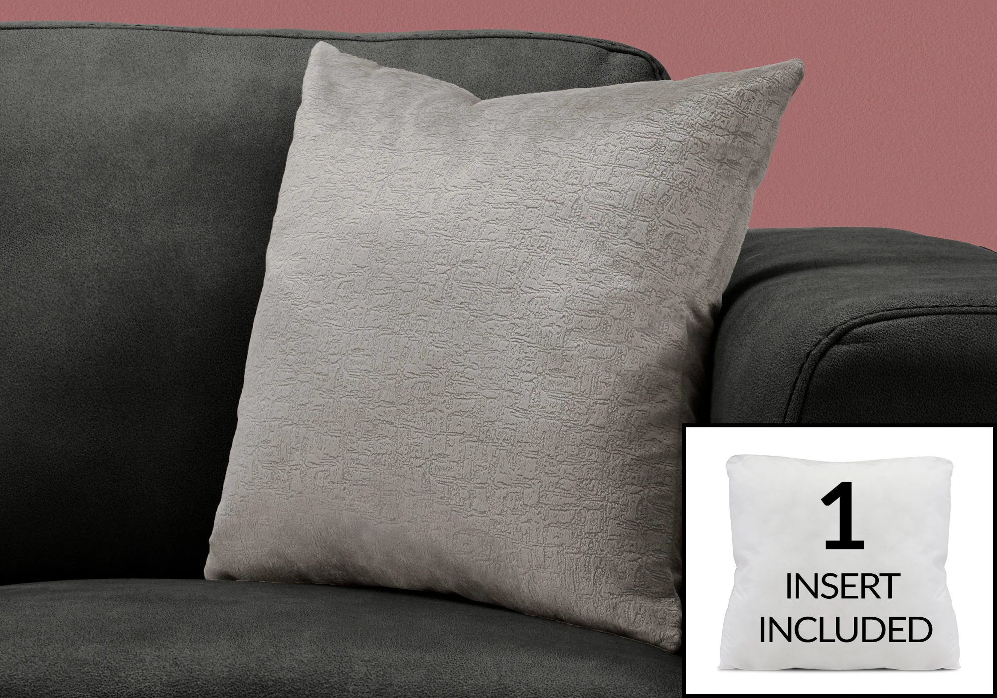 Pillow Square, Insert Included, Decorative Throw, Hypoallergenic - Image 9
