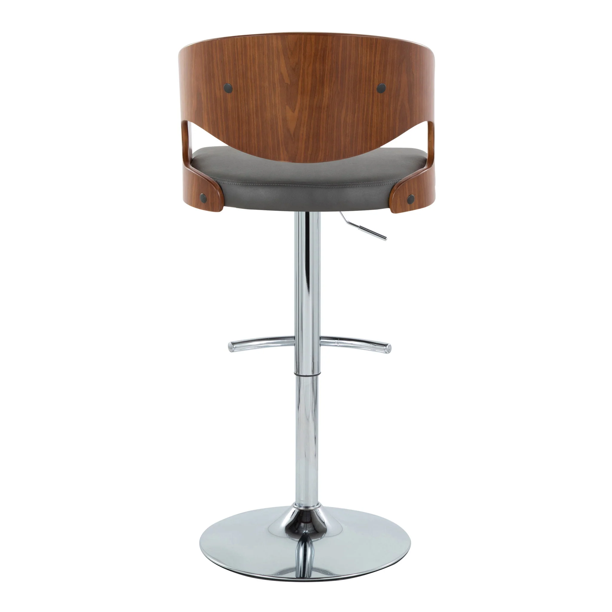 Pino - Mid Century Modern Adjustable Barstool & Swivel With Rounded T Footrest (Set of 2) - Image 5