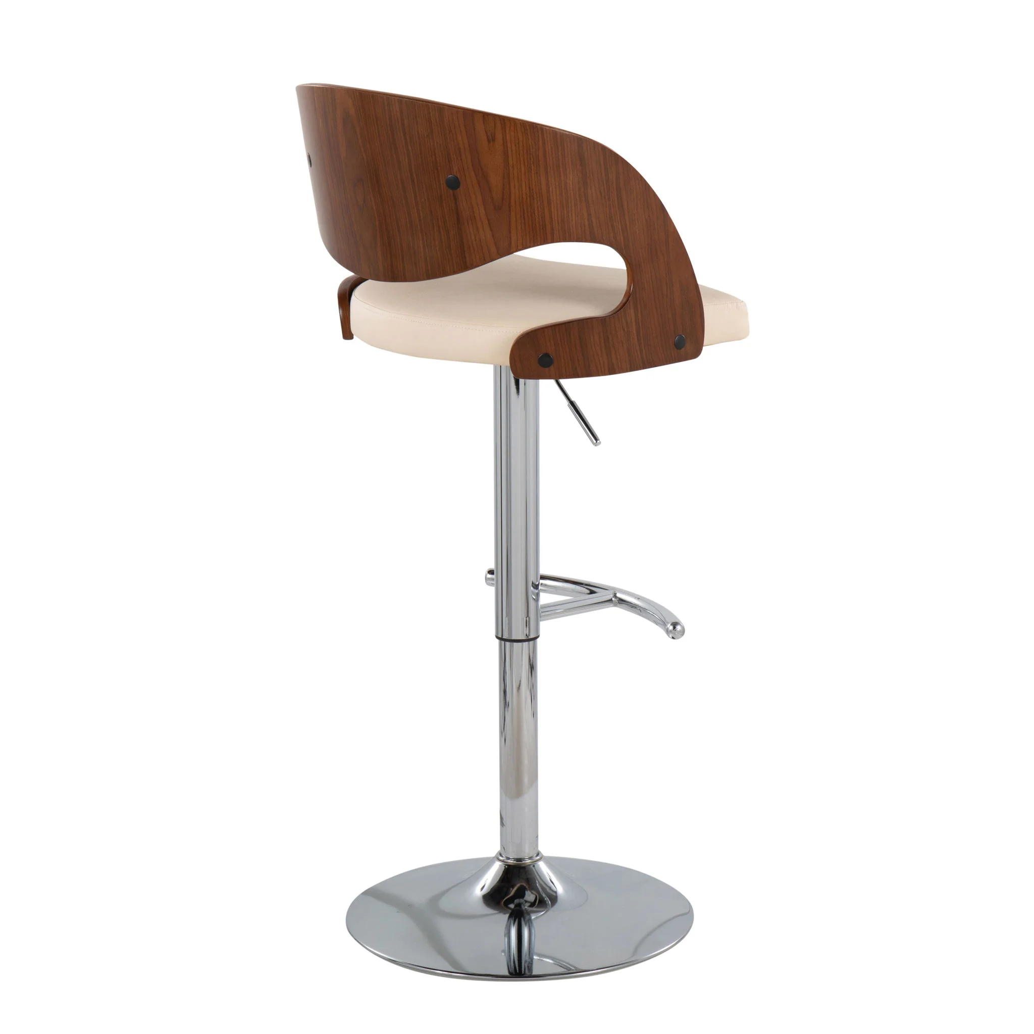 Pino - Mid Century Modern Adjustable Barstool With Swivel - Image 5