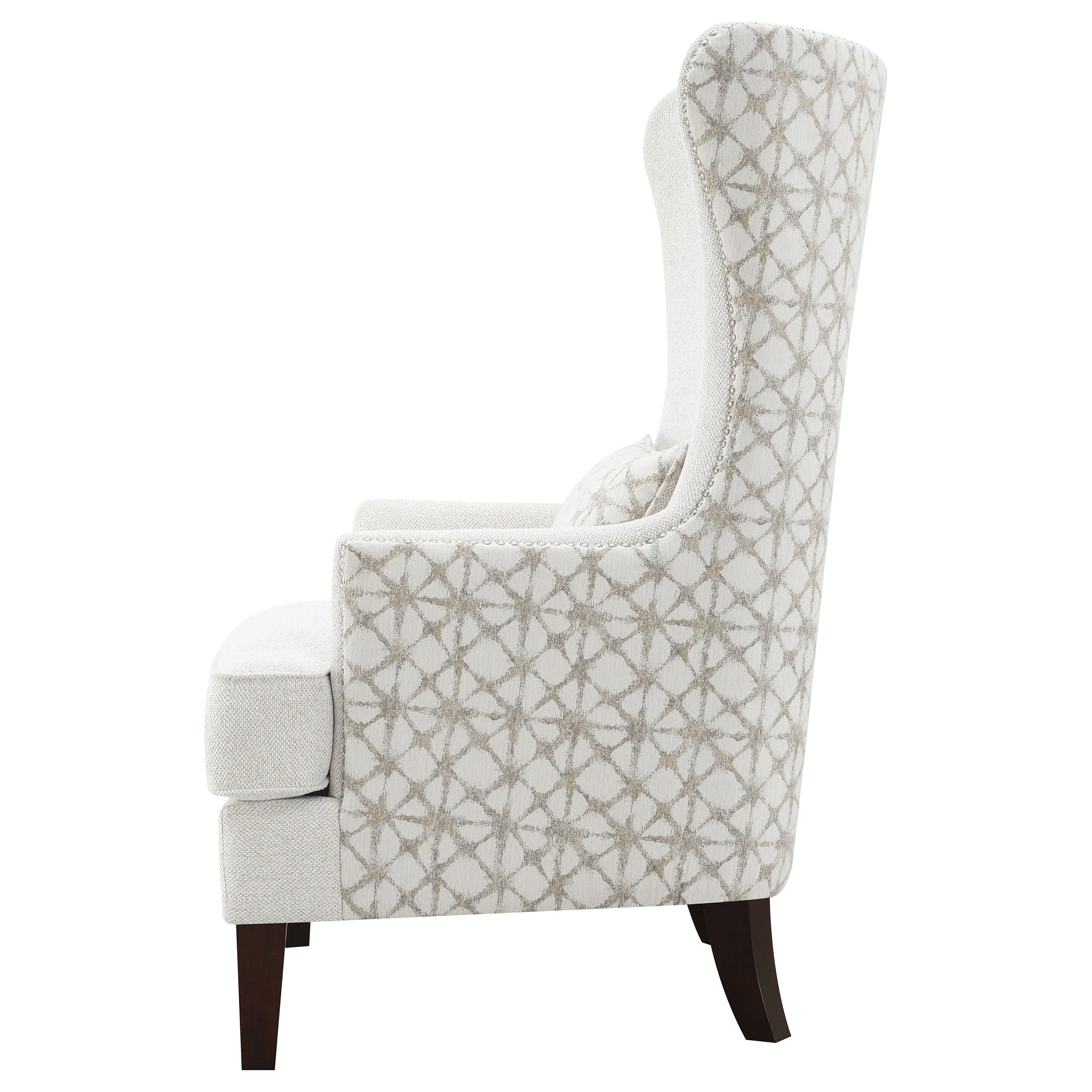 Pippin Upholstered High Wingback Accent Chair Latte - Image 2