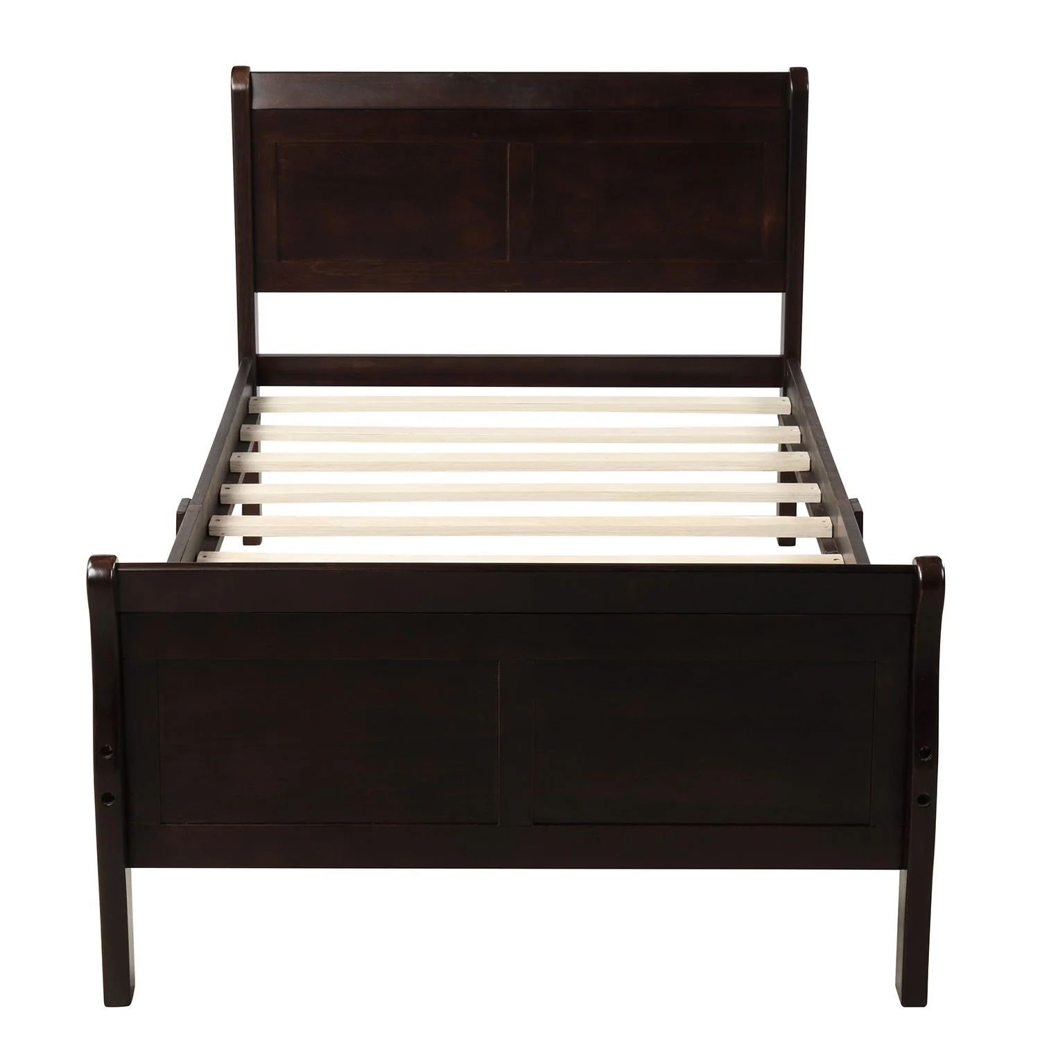Platform Bed Frame Mattress Foundation Sleigh Bed With Headboard / Footboard / Wood Slat Suppor - Image 33