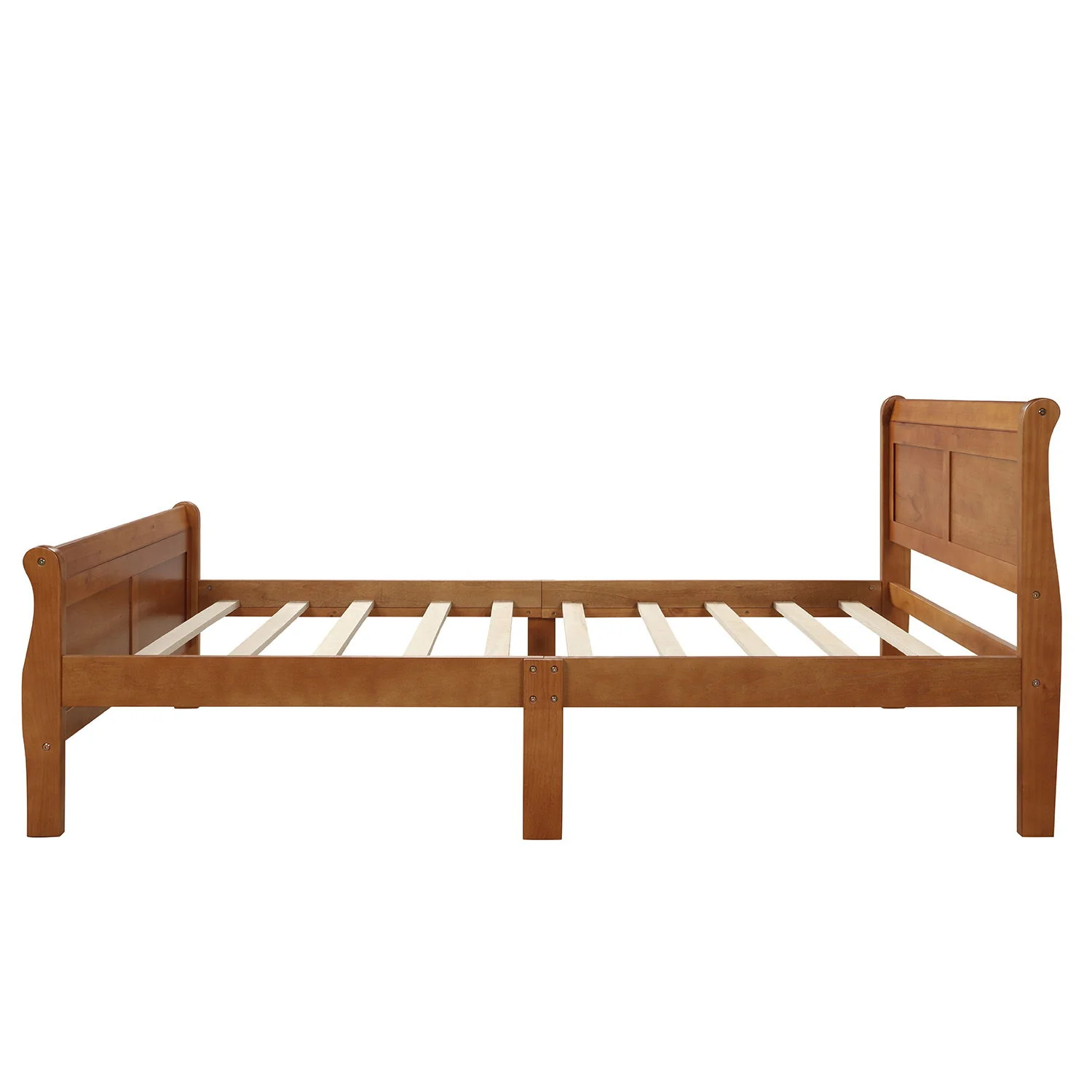 Platform Bed Frame Mattress Foundation Sleigh Bed With Headboard / Footboard / Wood Slat Suppor - Image 36