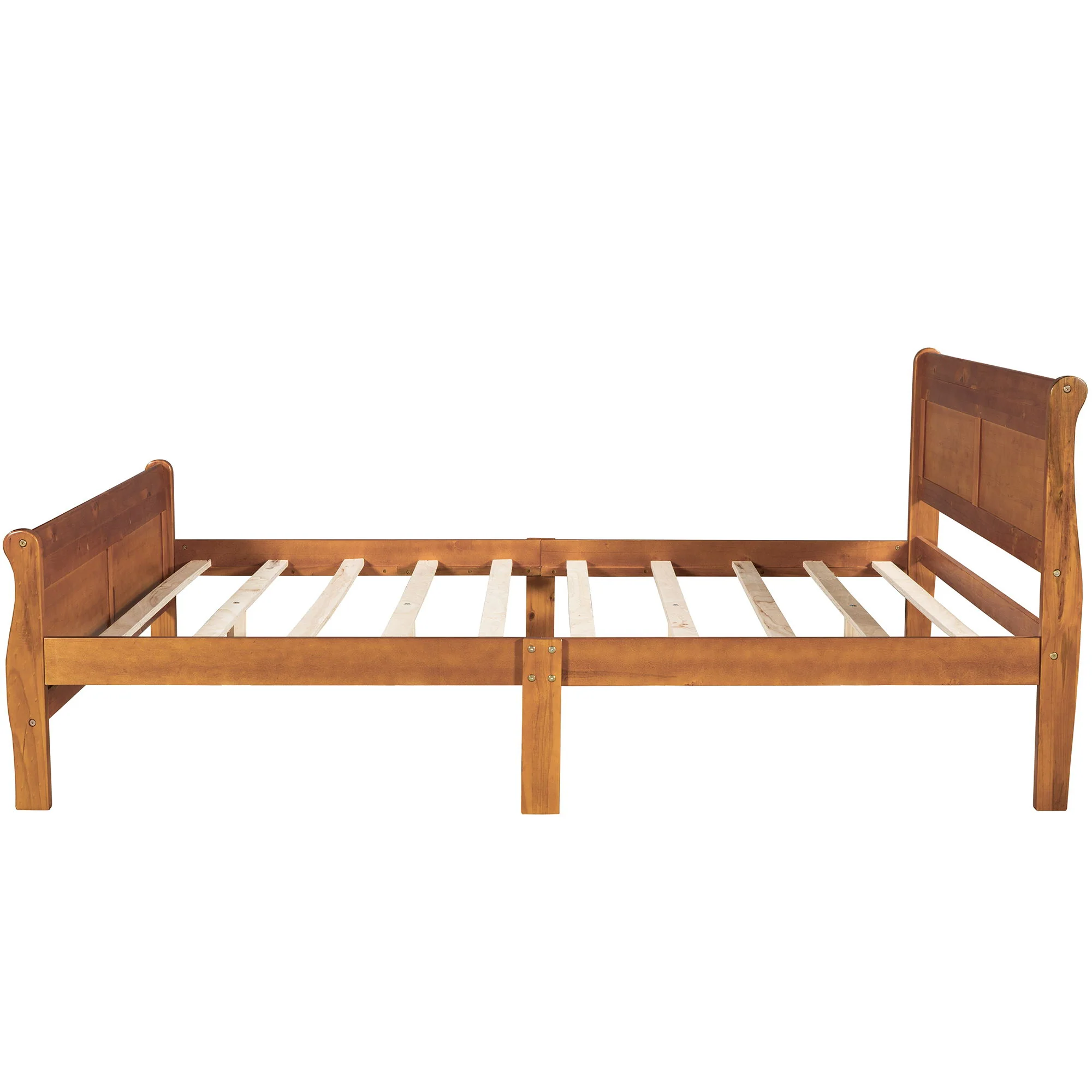 Platform Bed Frame Mattress Foundation Sleigh Bed With Headboard / Footboard / Wood Slat Suppor - Image 43