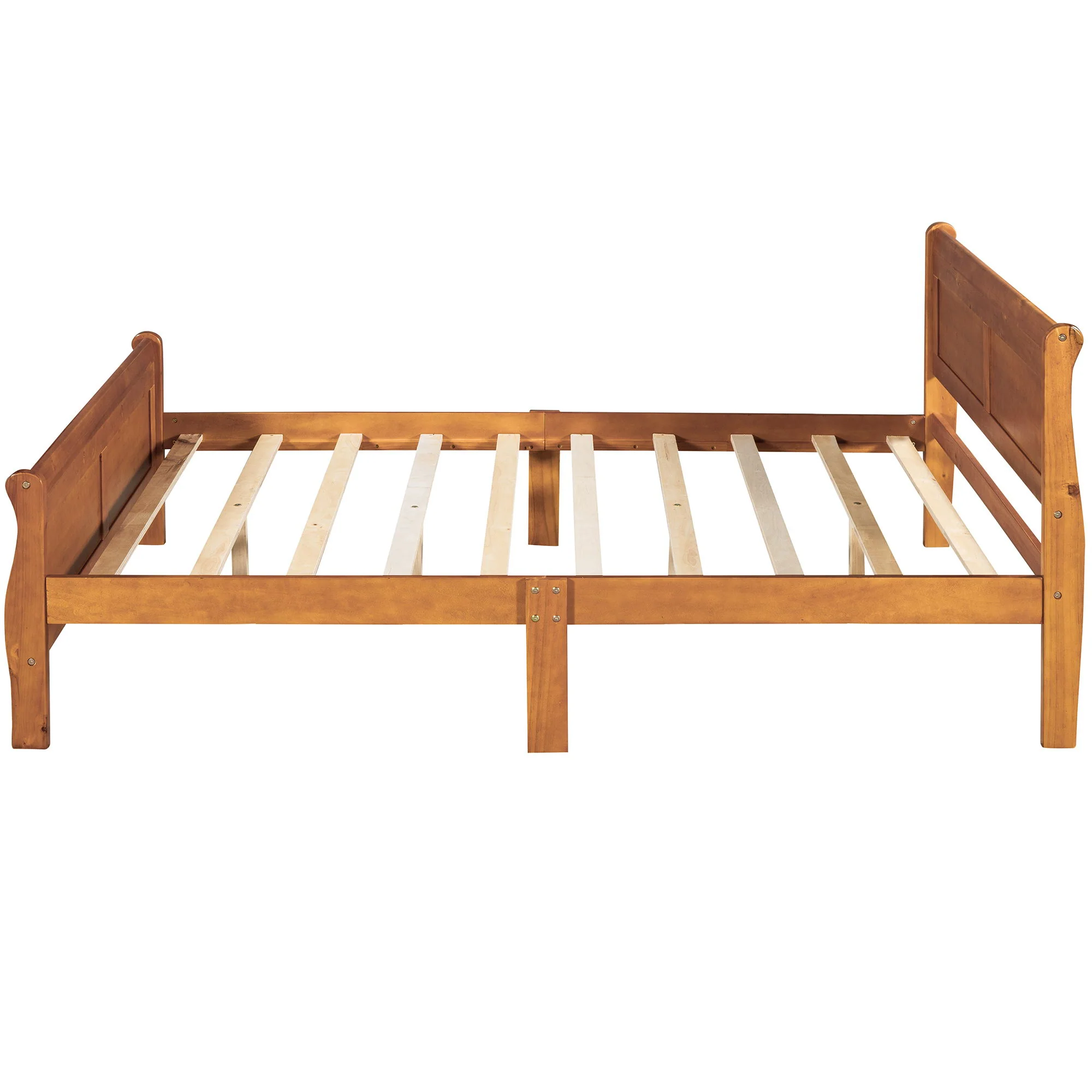 Platform Bed Frame Mattress Foundation Sleigh Bed With Headboard / Footboard / Wood Slat Suppor - Image 47