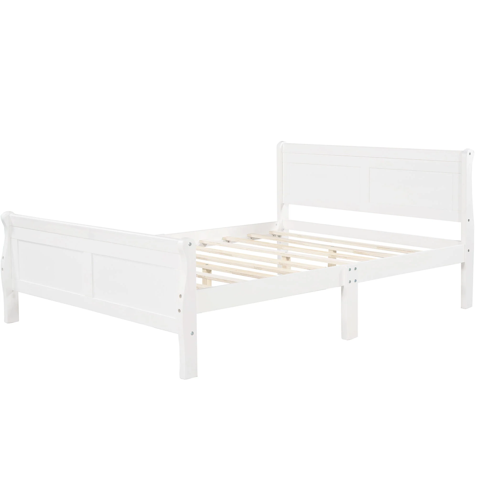 Platform Bed Frame Mattress Foundation Sleigh Bed With Headboard / Footboard / Wood Slat Suppor - Image 48