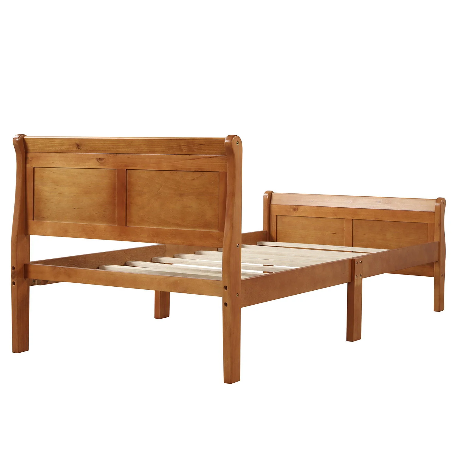 Platform Bed Frame Mattress Foundation Sleigh Bed With Headboard / Footboard / Wood Slat Suppor - Image 60