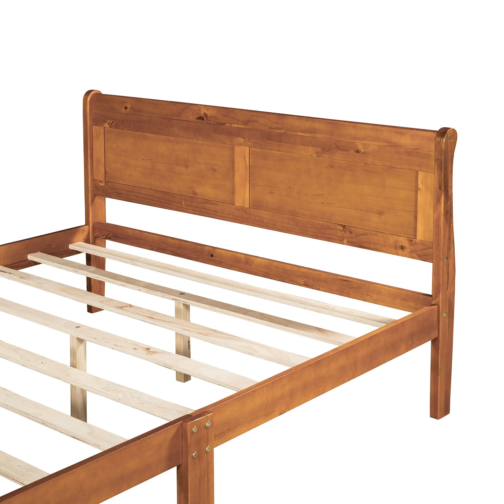 Platform Bed Frame Mattress Foundation Sleigh Bed With Headboard / Footboard / Wood Slat Suppor - Image 68