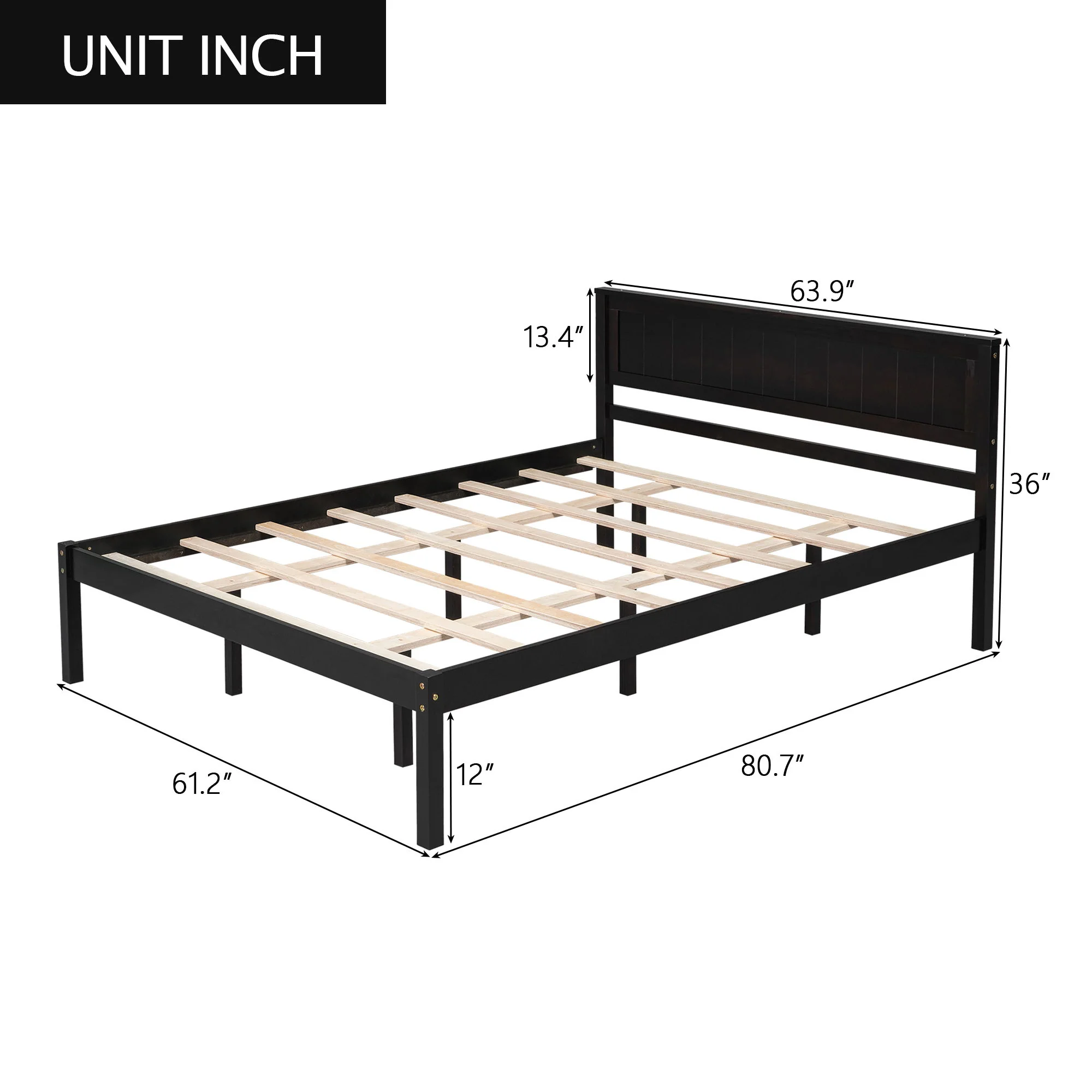 Platform Bed Frame With Headboard - Image 28