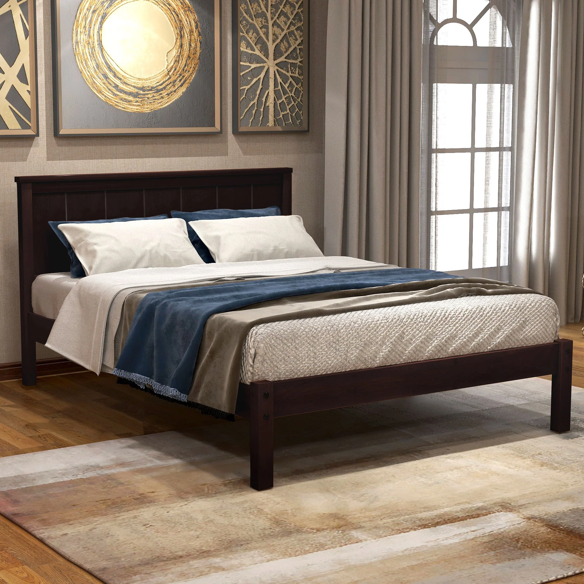 Platform Bed Frame With Headboard - Image 49