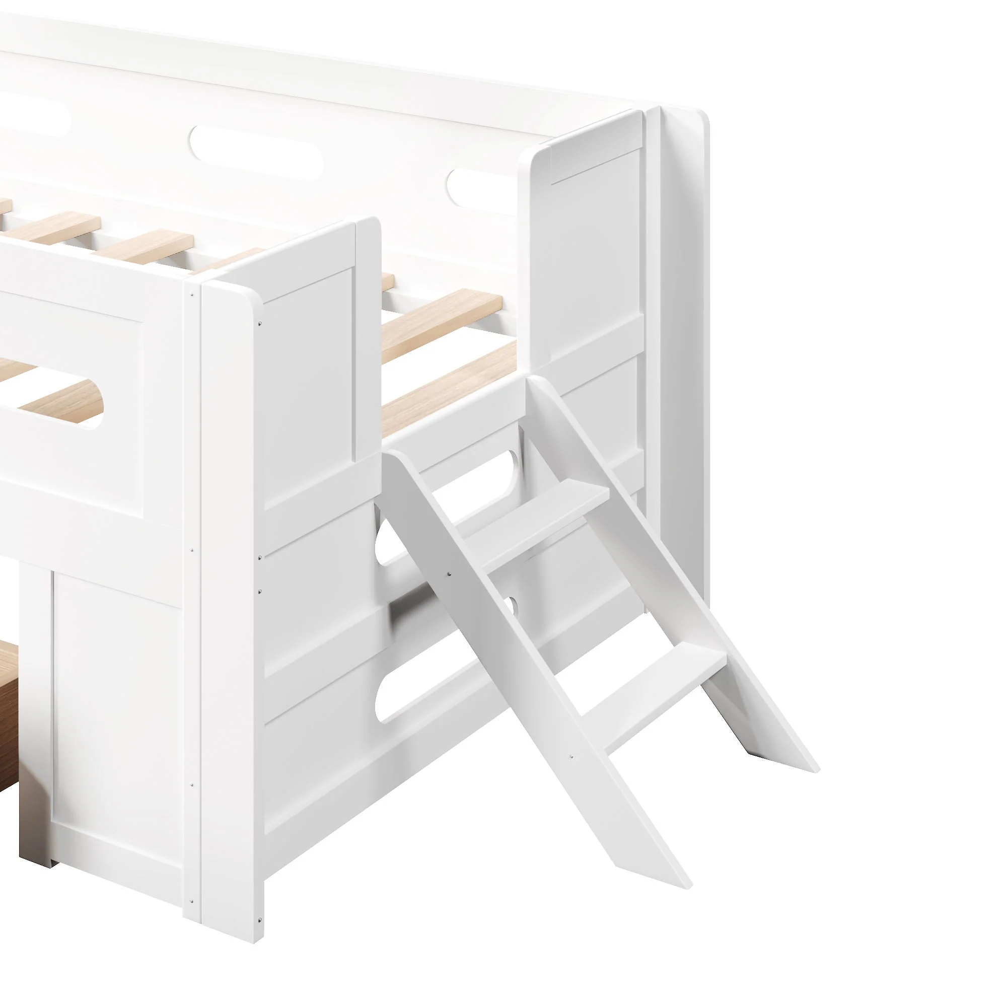 Platform Bed With Guardrail And Drawer - Image 22