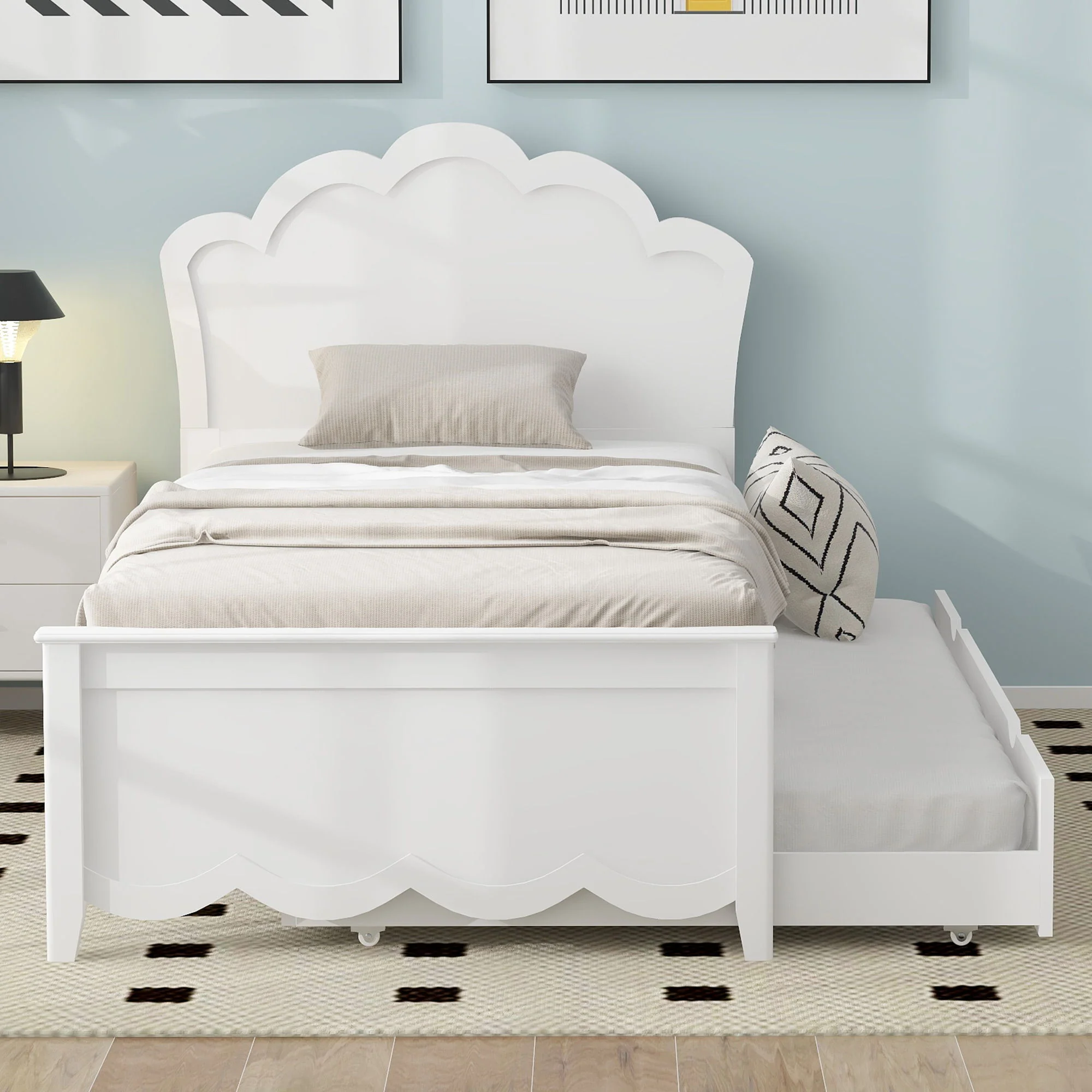 Platform Bed With Headboard And Trundle - Image 3