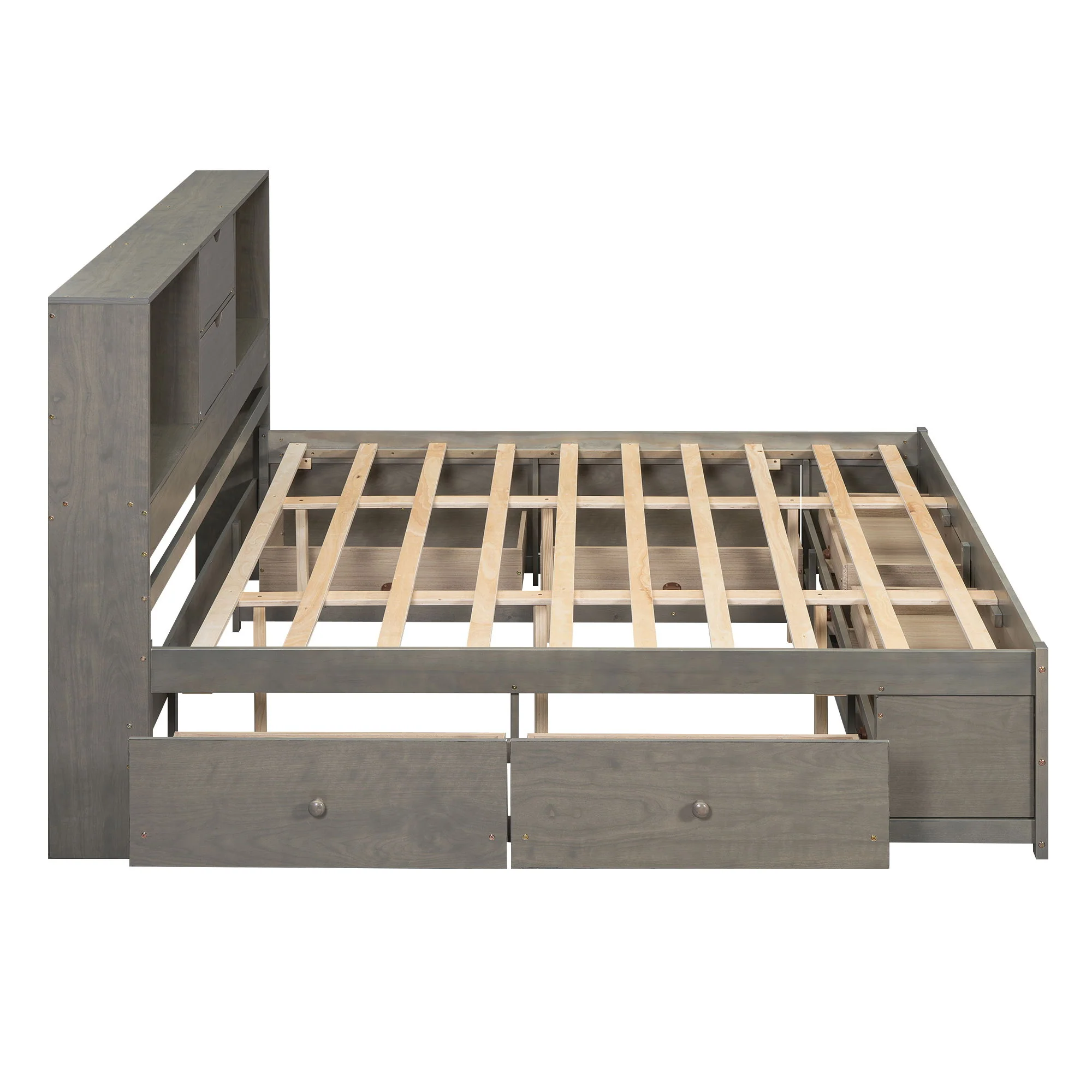 Platform Bed With Storage Headboard And 8 Drawers - Image 18