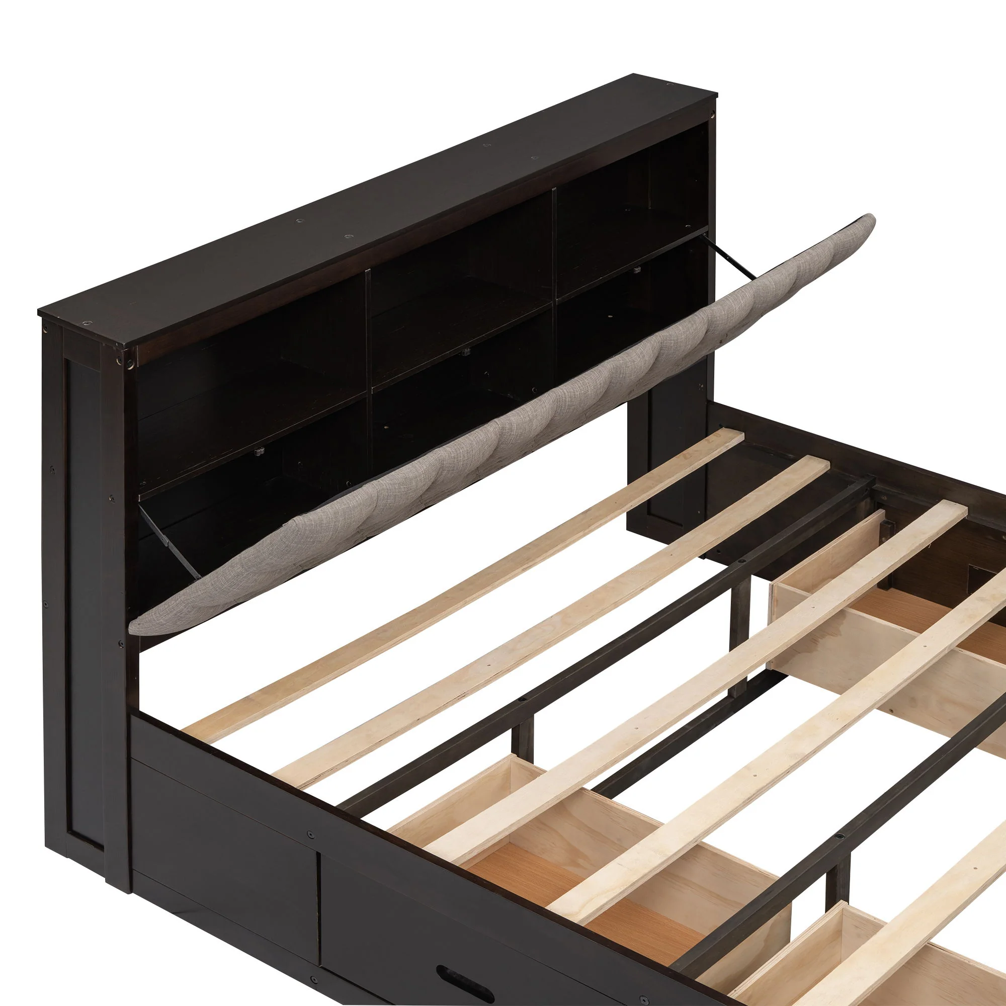 Platform Bed With Storage Headboard, Shoe Rack And 4 Drawers - Image 10