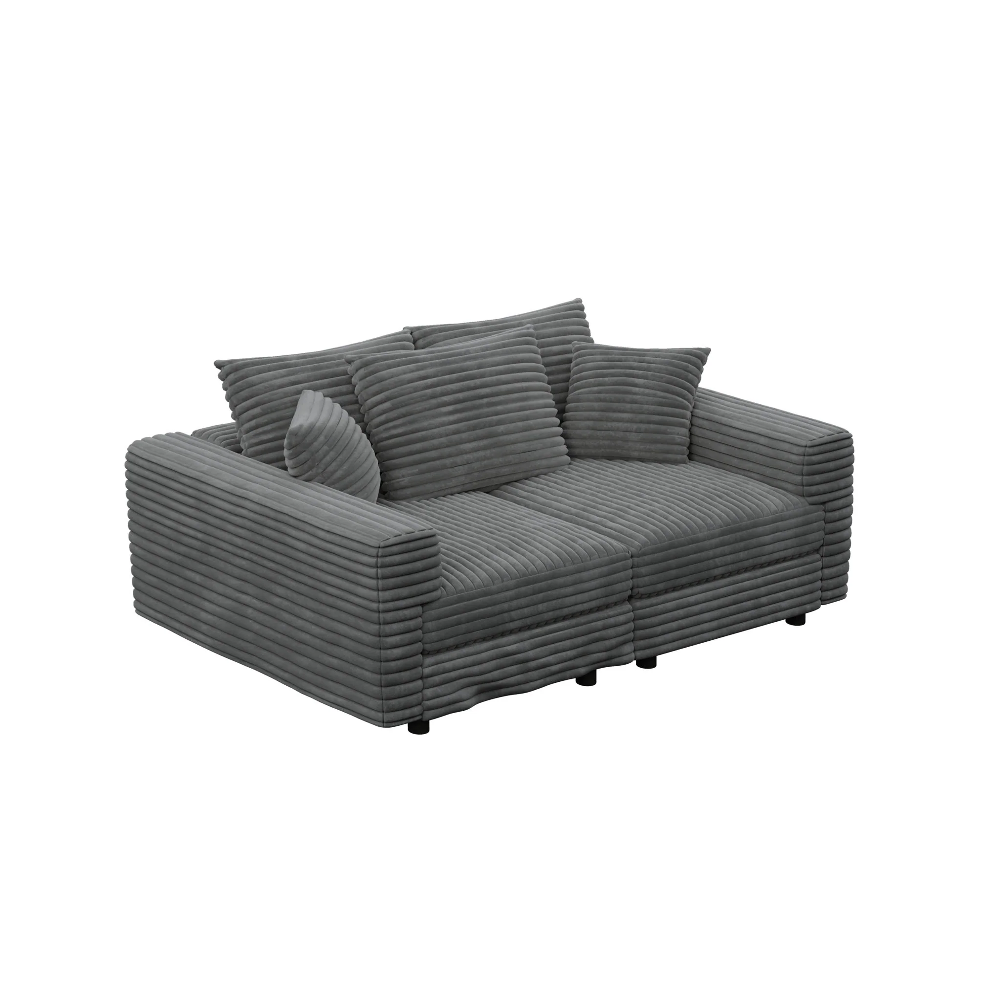 4 Seat Sofa, Modern Comfy Upholstered Sofa Cloud Couch, Deep Seat Couches With Soft Pillows - Image 11