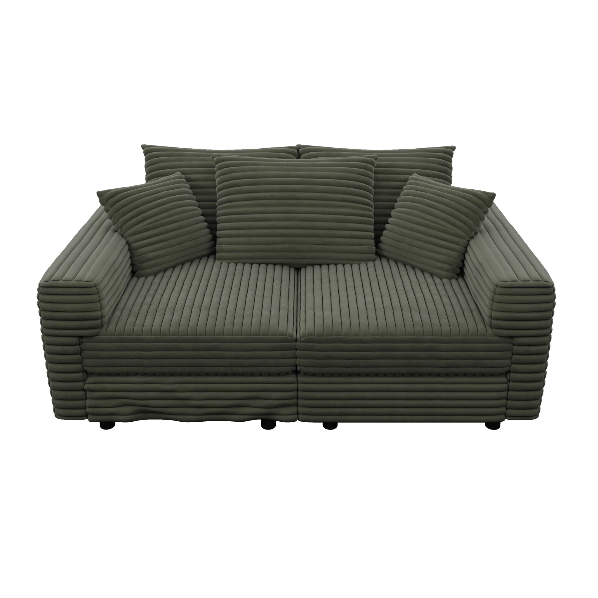 4 Seat Sofa, Modern Comfy Upholstered Sofa Cloud Couch, Deep Seat Couches With Soft Pillows - Image 37