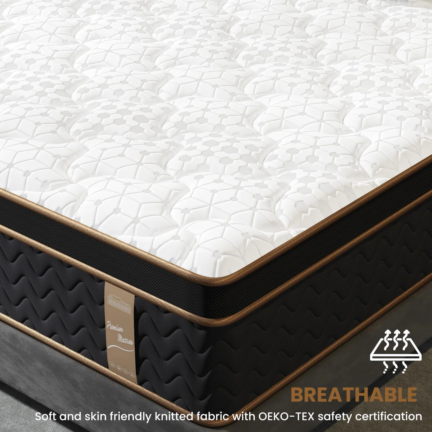 Plush Hybrid Mattresses With Gel Memory Foam, Individual Pocket Spring Motion Isolation Edge Support - Image 4