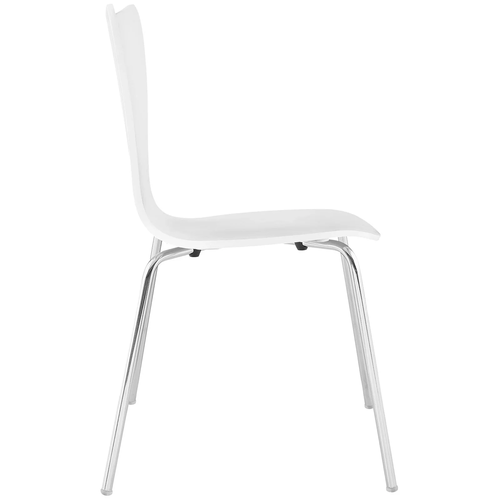 Plywood Dining Side Chair with Chrome Legs - Image 11