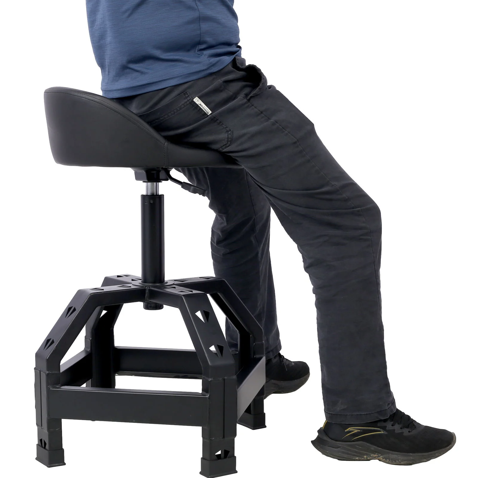 Pneumatic 360 Degree Swivel Stool, Mechanics Rolling Creeper Seat, Heavy Duty Mechanics Stool - Image 18