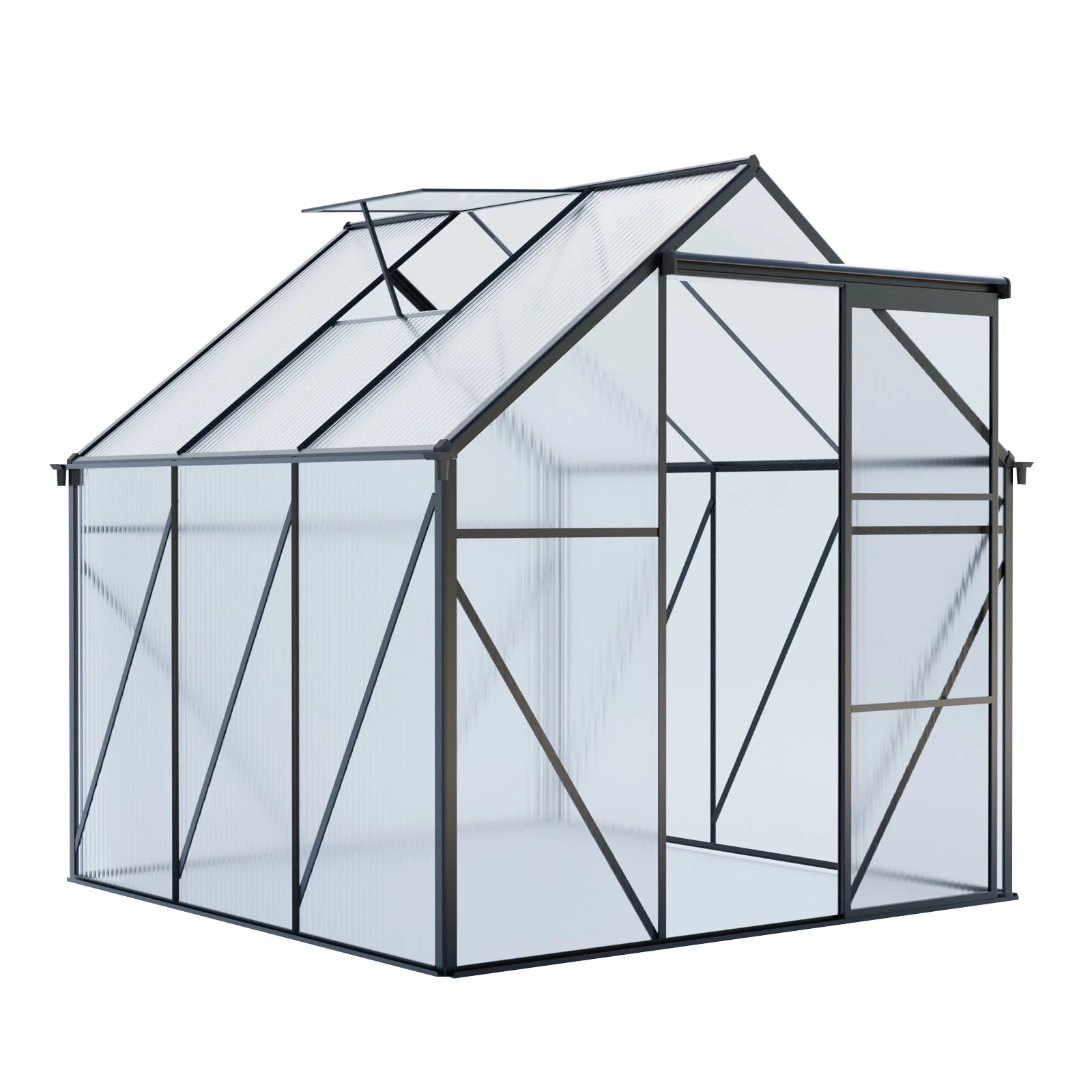 Polycarbonate house Raised Base And Anchor Aluminum Heavy Duty Walk-In houses For Outdoor Backyard In All Season - Image 7