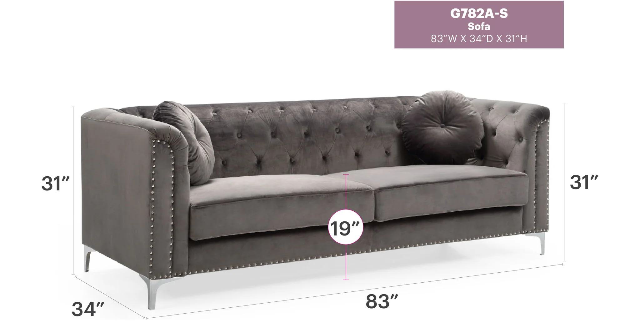 Pompano - Elegant Contemporary Sofa - Image 9