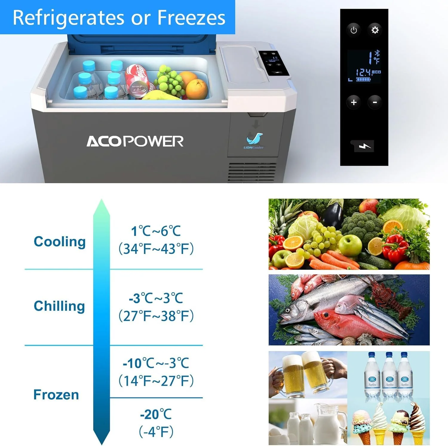 Portable Refrigerator, Car Freezer With App Control, 12V, 45W Low Noice Cooler For Rv, Boat - Image 13