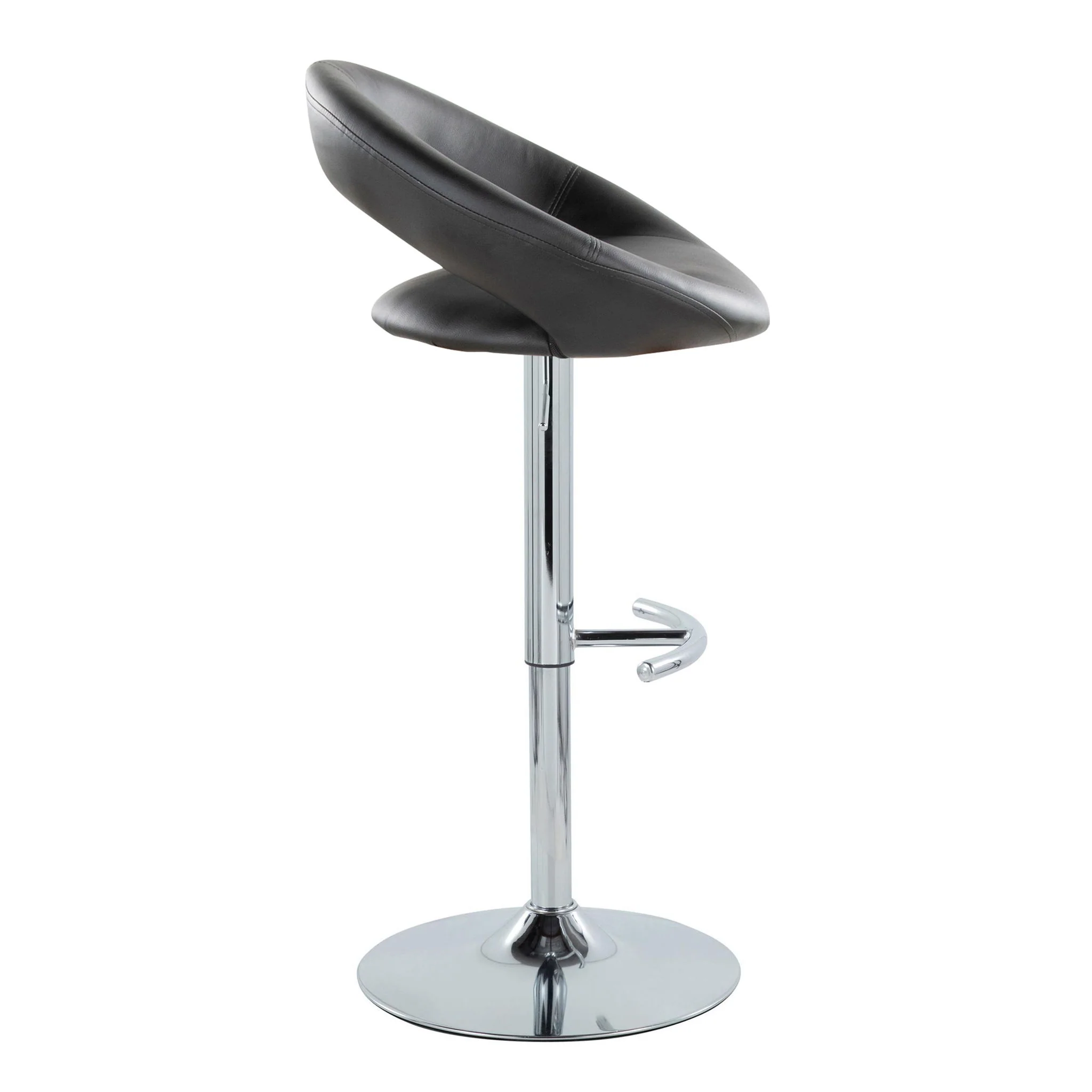 Posh - Contemporary Adjustable Barstool With Swivel With Rounded T Footrest (Set of 2) - Image 10