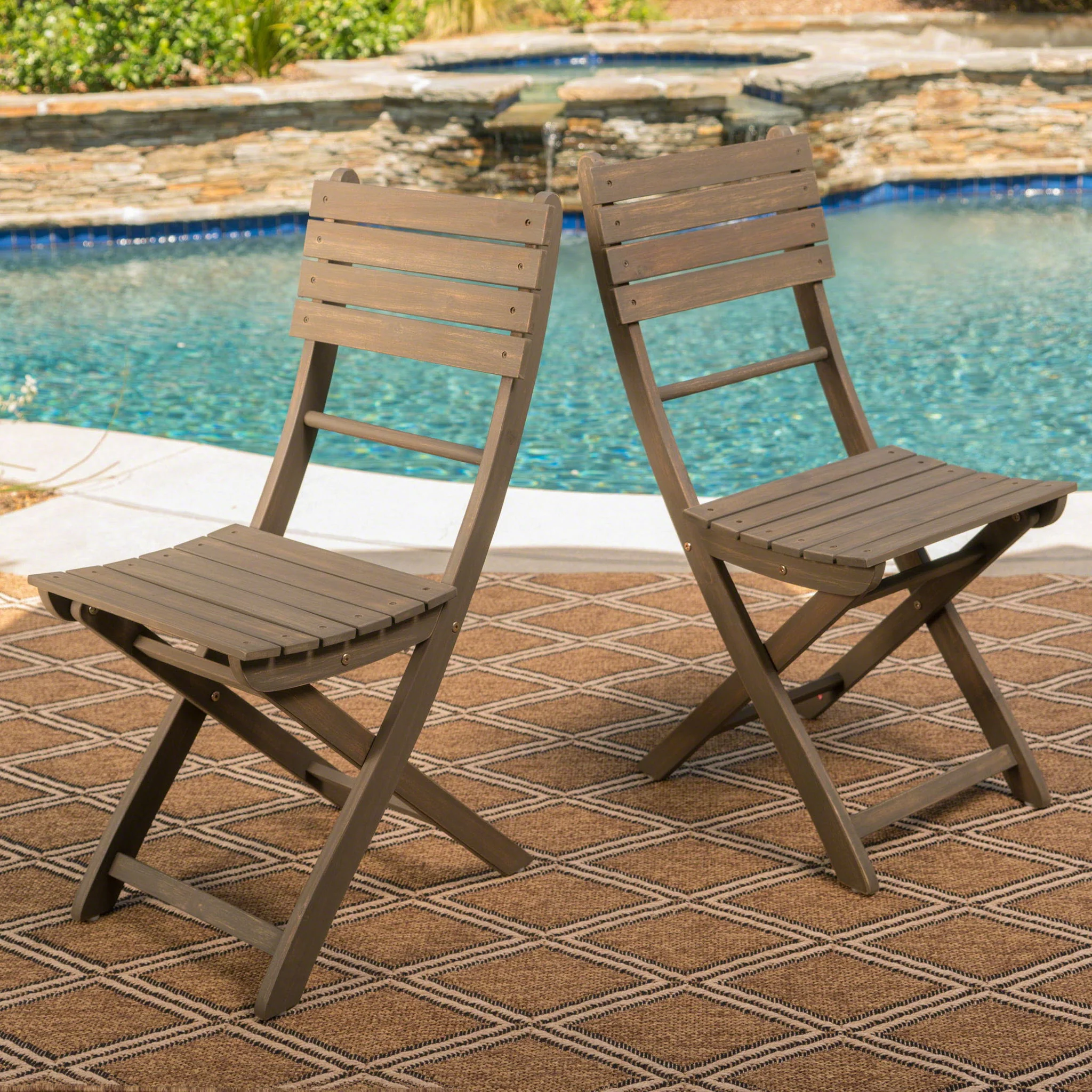 Positano - 4 Piece Foldable Chair - Gray - Image 5