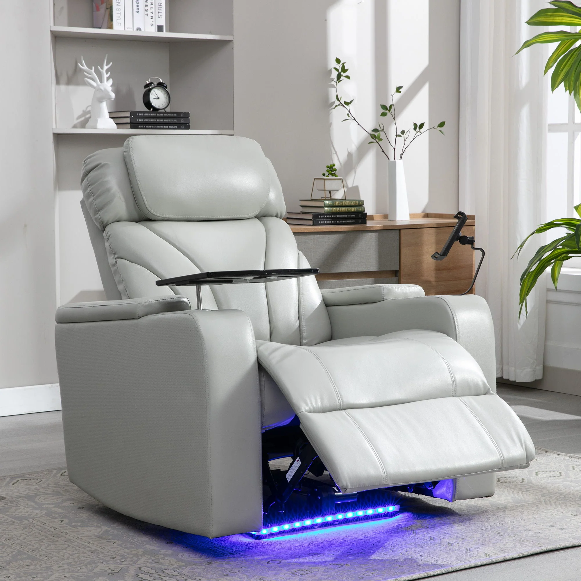 Power Motion Recliner Electric Power Recliner With USB Charging Port, Hidden Arm Storage, Convenient Cup Holder And tooth Speaker - Image 7