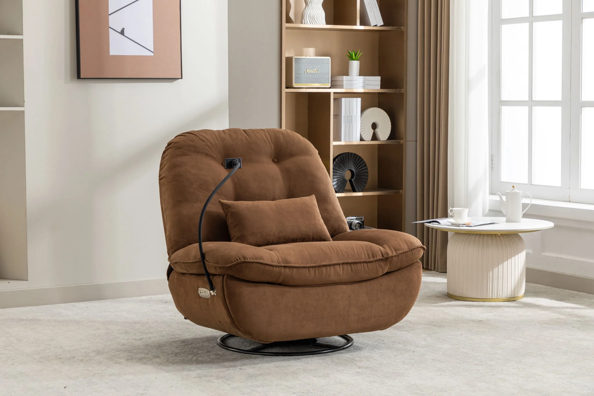 Power Recliner Swivel Glider USB Charger With tooth Music Player, Sleep, Working, Game And Leisure - Image 12