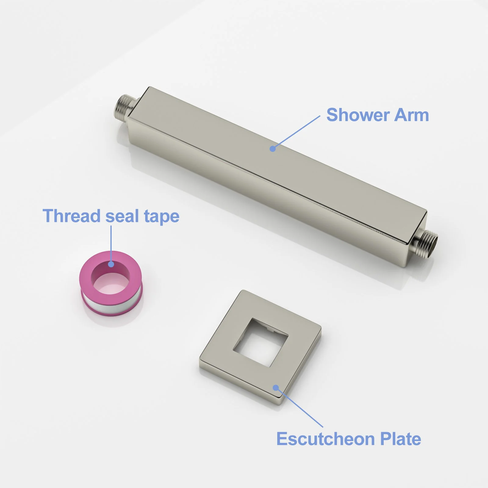 Premium 8" Ceiling Mounted Shower Arm With Flange - Image 4